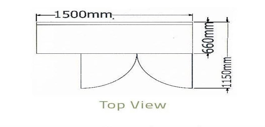 Bàn mát 2 cánh kính có thành sau Berjaya B2D/C5/6-SM - Ảnh 3