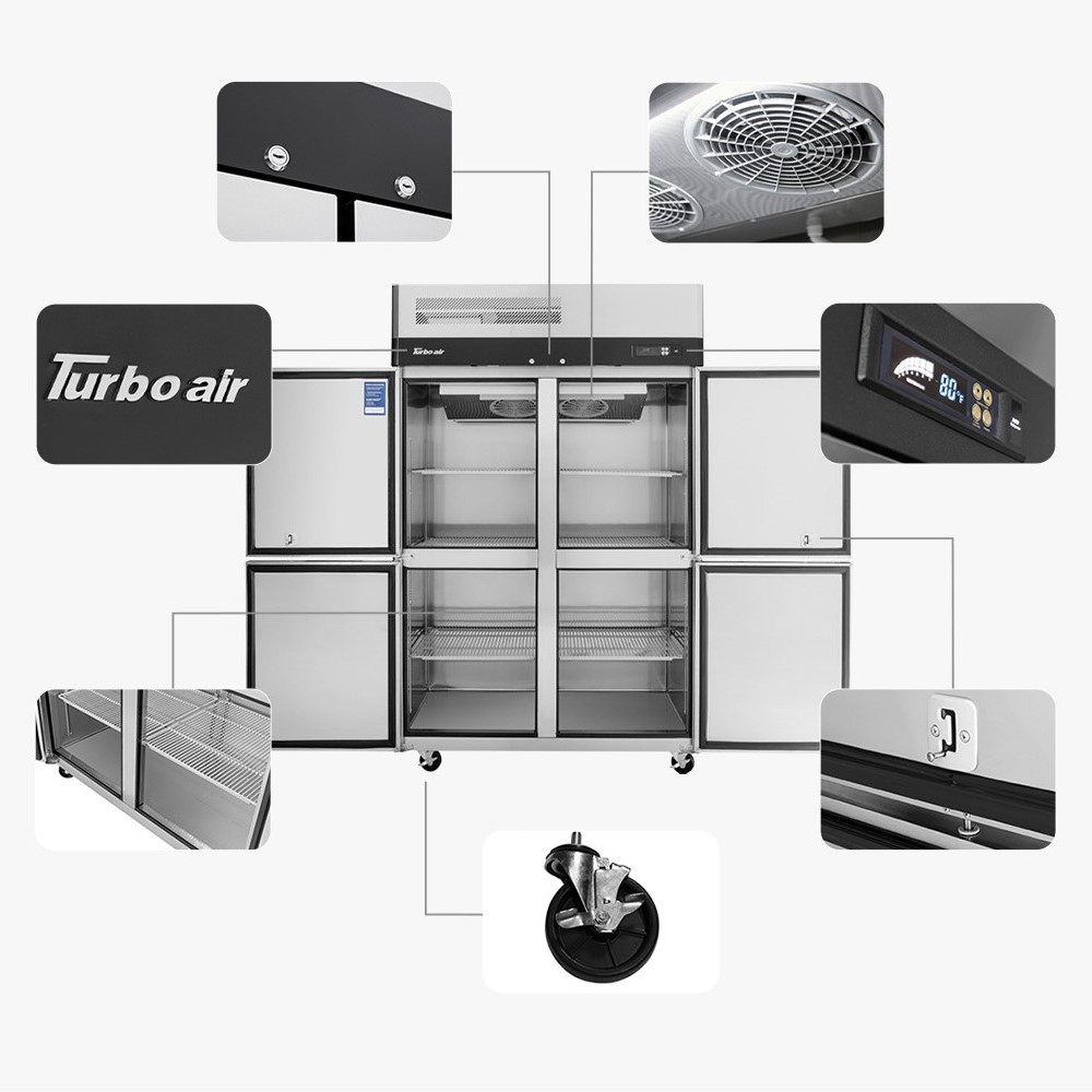 Tủ đông 4 cánh inox Turbo Air KF45-4 - Ảnh 5