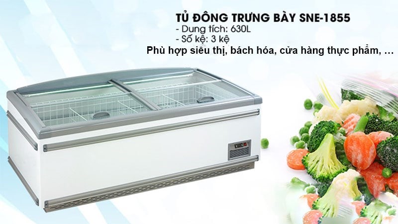 Tủ đông trưng bày dạng đảo Sanden Intercool SNE-1855 - Ảnh 2