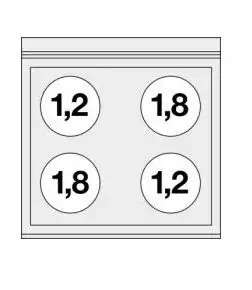 Bếp ĐiệnTừ Ba Pha Kèm Lò Nướng Đa Chức Năng (Cửa Kính) Lotus CFMC4-66ET - Ảnh 2