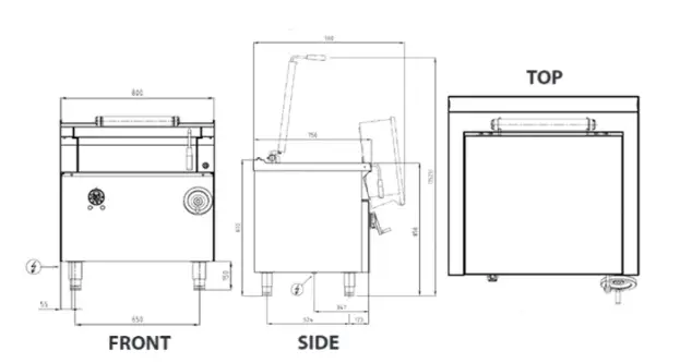 Chảo xào xoay Nayati NETP 8-75 ME (Dùng điện) - Ảnh 3