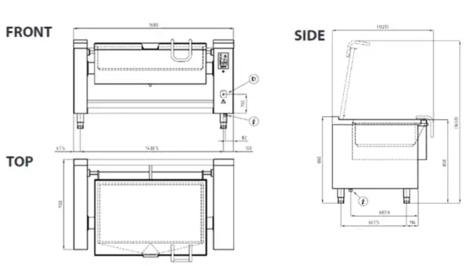 Nồi om xoay Nayati NETP 3GN TC GR (105 lít) - Ảnh 3
