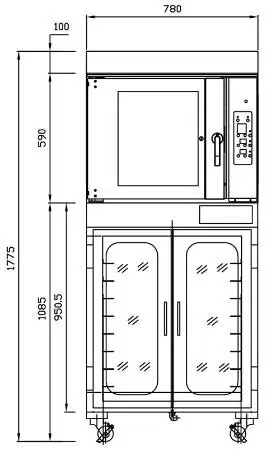 Lò nướng bánh kết hợp tủ ủ Sinmag SM2-705E+SM-716F - Ảnh 2