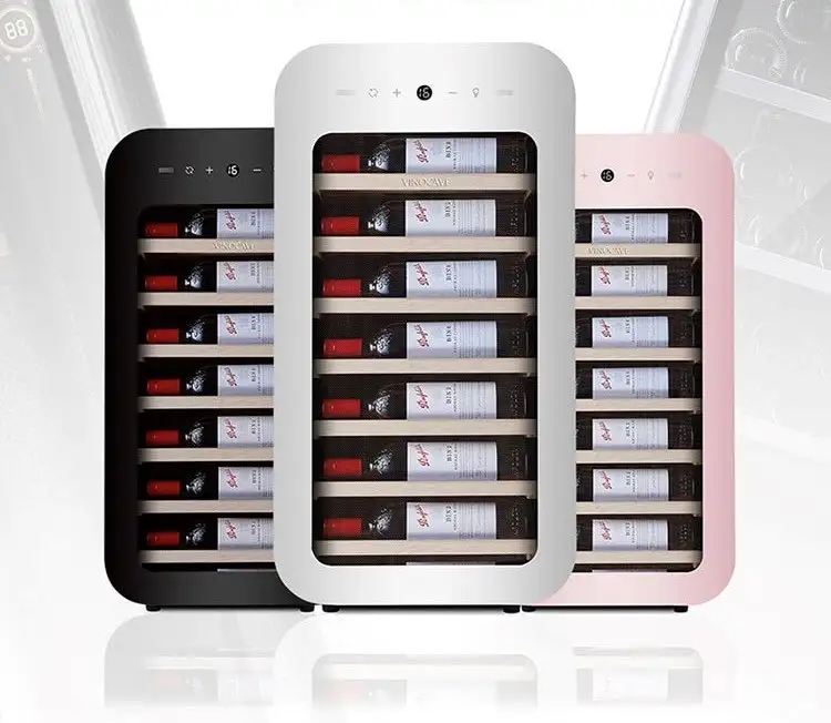 Tủ Bảo Quản Rượu Vang 22 Chai Thế Hệ Mới Vinocave JC 76A (Black) - Ảnh 2