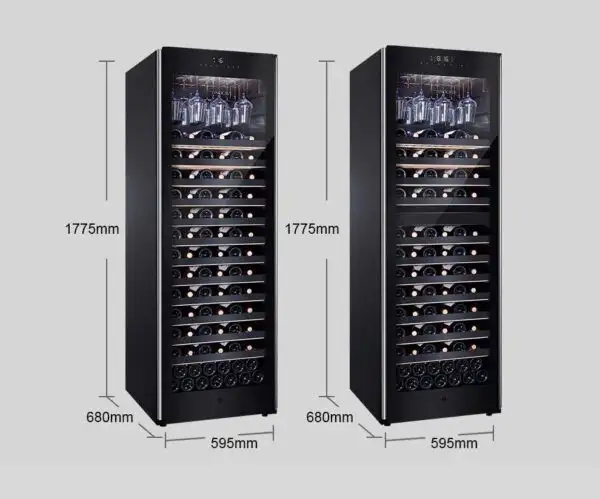 Tủ Bảo Quản Rượu Vang 168 Chai Kính Tràn Viền Vinocave CWC-168A - Ảnh 2