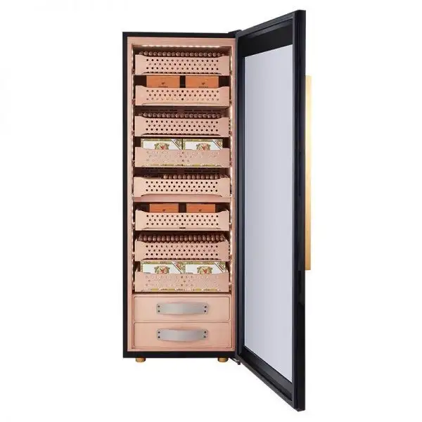 Tủ Bảo Quản Xì Gà Có Khóa Vân Tay 1800-2000 Điếu Vinocave JC 268AH - Ảnh 3