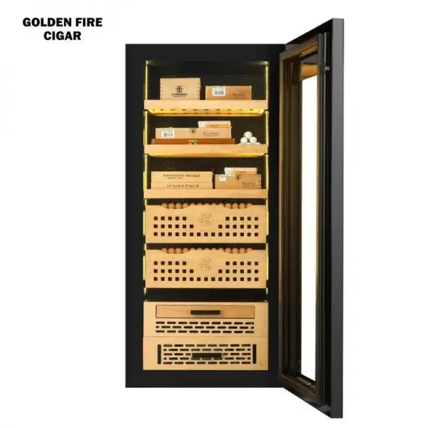 Tủ Điện Bảo Quản Xì Gà Golden Fire GF 198 Black (400-500 Điếu) - Ảnh 2
