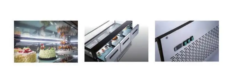 Tủ Trưng Bày Bánh Có Ngăn Kéo Kính Vuông Meichu MK-18-CT - Ảnh 2