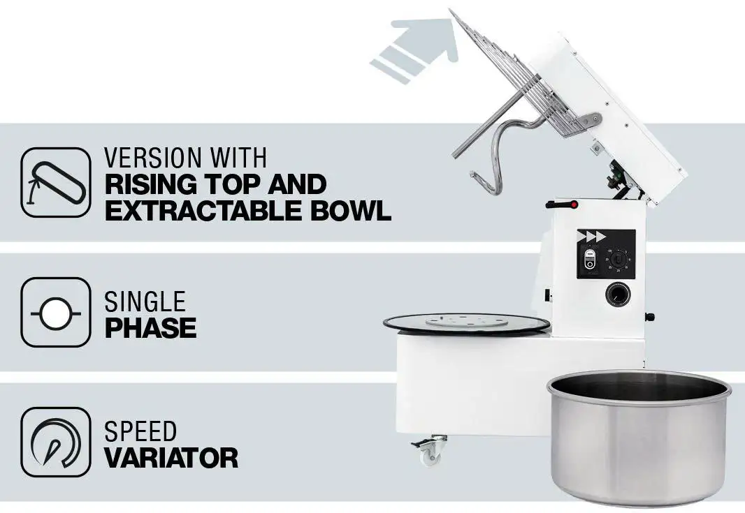 Máy trộn bột xoắn ốc Prismafood IRV 15 - Ảnh 2