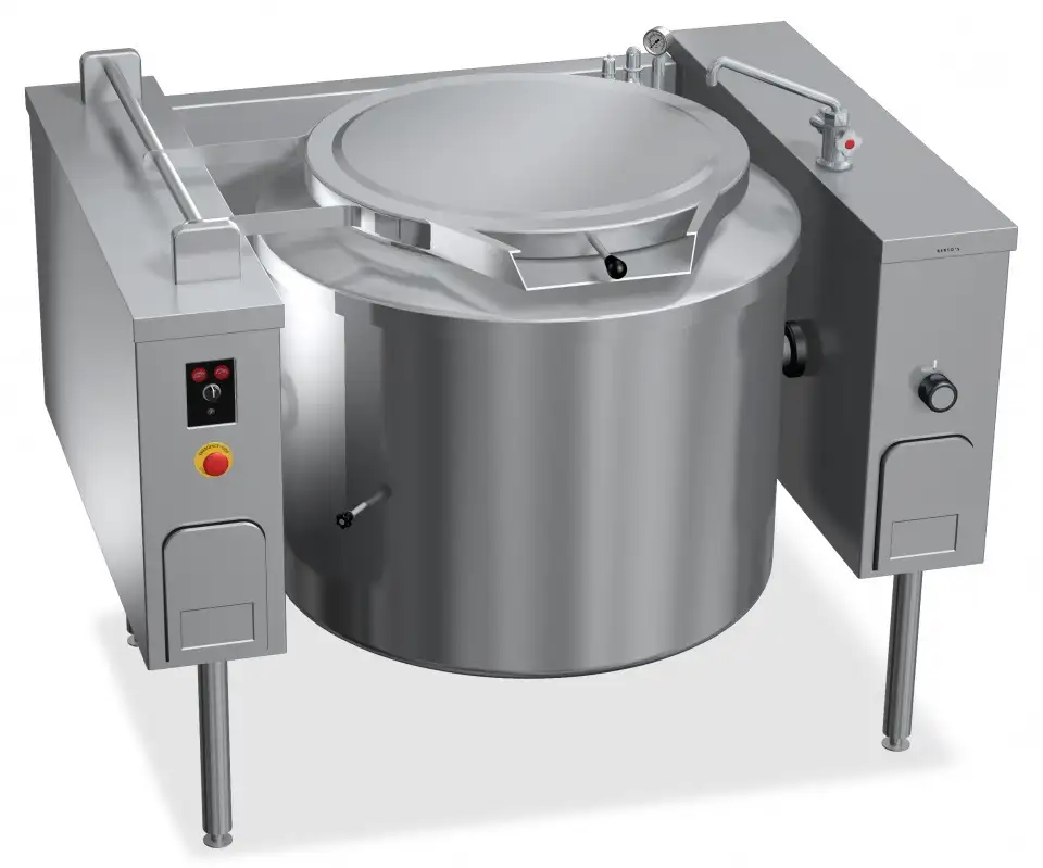 Chảo Đun Sôi Nghiêng 200L Có Chức Năng Làm Nóng Bằng Hơi Nước Gián Tiếp Berto's 9P20IRV