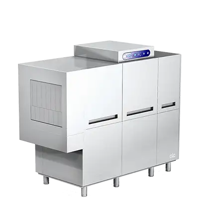 Máy rửa chén băng tải bên trái 3200 đĩa mỗi giờ ATA ATR3200ES