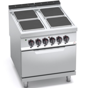 BẾP ÂU 4 HỌNG + LÒ NƯỚNG DÙNG ĐIỆN BERTO'S E7PQ4+FE