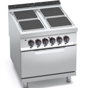 BẾP ÂU 4 HỌNG + LÒ NƯỚNG DÙNG ĐIỆN BERTO'S E7PQ4+FE