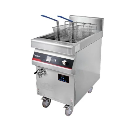 Bếp Chiên Nhúng 02 rổ chiên 30L LESTOV LT-ZLII-E115 (Đồng hồ bấm giờ + Bánh xe lăn)