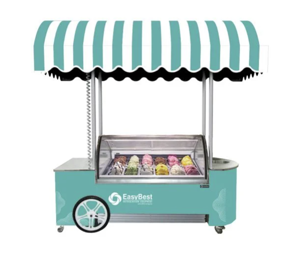 Xe Đẩy Trưng Bày Kem Gelato EasyBest Ice Cart Sunny 12