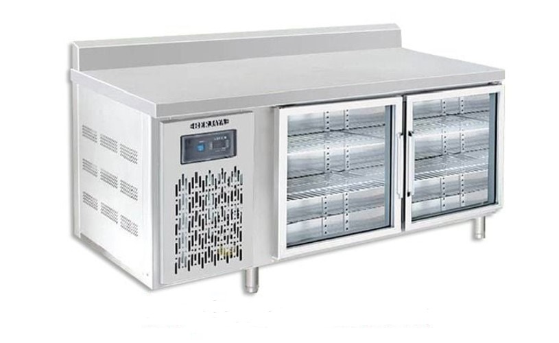 Bàn mát 2 cánh kính có thành sau Berjaya B2D/C5/6-SM