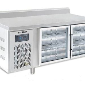 Bàn mát 2 cánh kính có thành sau Berjaya B2D/C6/6-SM