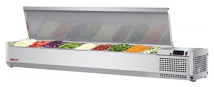 Bàn salad cánh inox để bàn Turbo Air CTST-1800