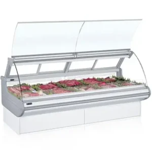 Tủ Mát Trưng Bày Thịt Mặt Cong Nâng Lên OPO E0M1-CL