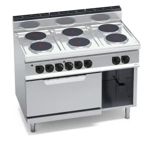 Bếp Điện 6 Vùng Nấu Tròn Có Lò Nướng Điện Berto's E7P6+FE