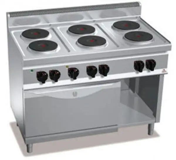 Bếp âu 6 có lò nướng, dùng điện Berto’s E7P6+FE1 - Ảnh 2