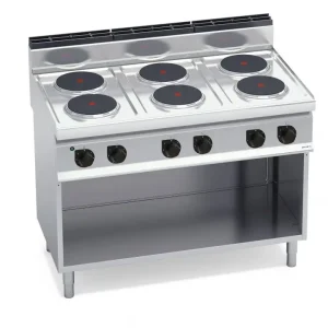 Bếp Điện 6 Vùng Nấu Tròn Có Tủ Dưới Berto's E7P6M