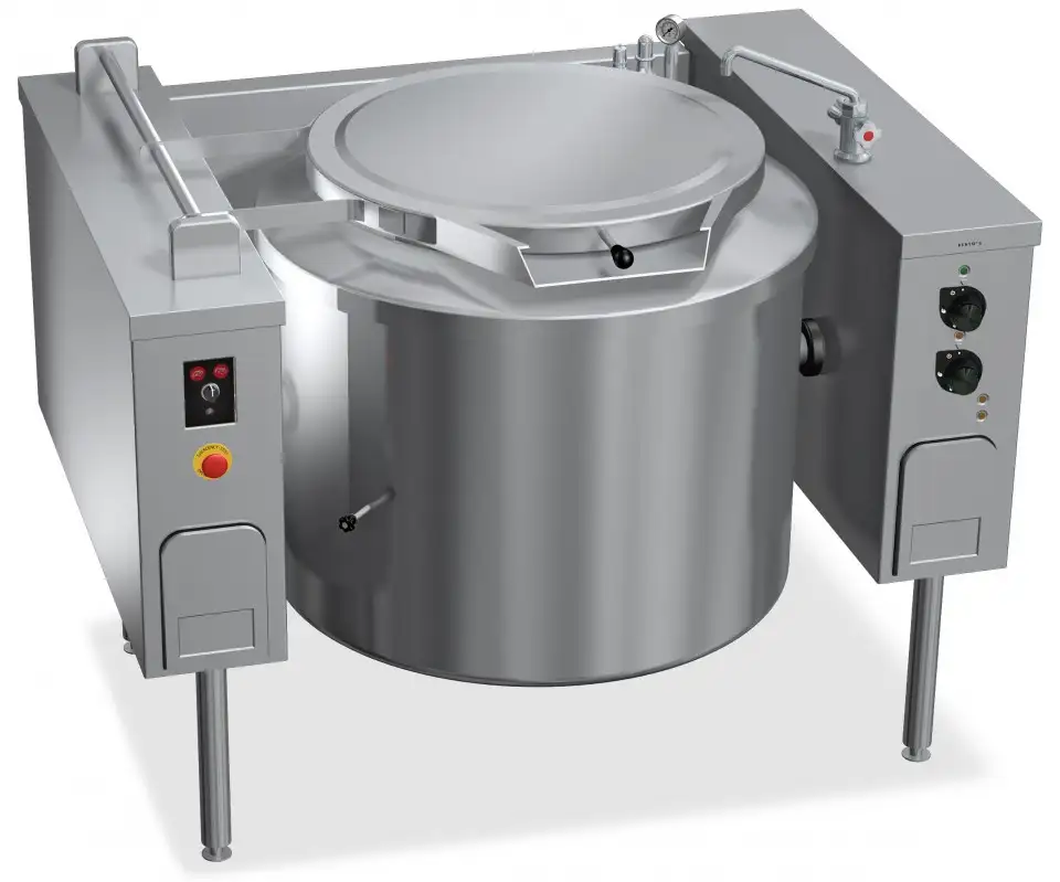 Chảo Đun Sôi Nghiêng 200L Có Chức Năng làm Nóng Gián Tiếp Bằng Điện Berto's E9P20IR