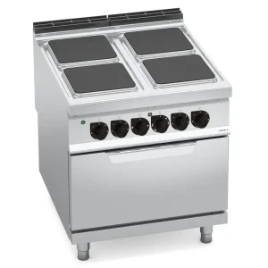 Bếp Điện 4 Vùng Nấu Vuông Có Lò Nướng Điện Berto's E9PQ4+FE