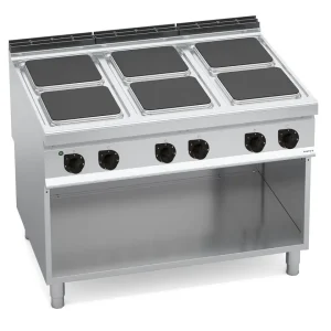 Bếp Điện 6 Vùng Nấu Vuông Có Tủ Dưới Berto's E9PQ6M