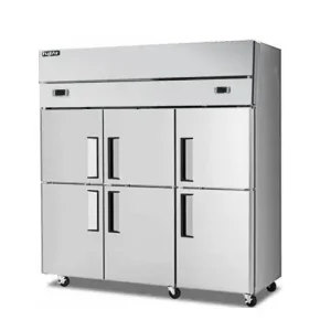 Tủ Đông Mát 6 Cánh Inox Fuji Air FFR65-6S