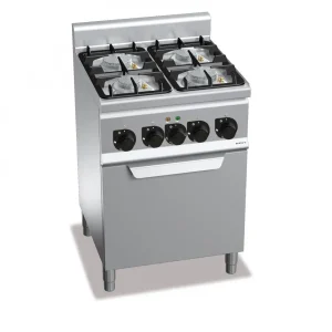 Bếp Âu 4 Họng Kèm Lò Nướng Điện Berto's G6F4PW+FE1