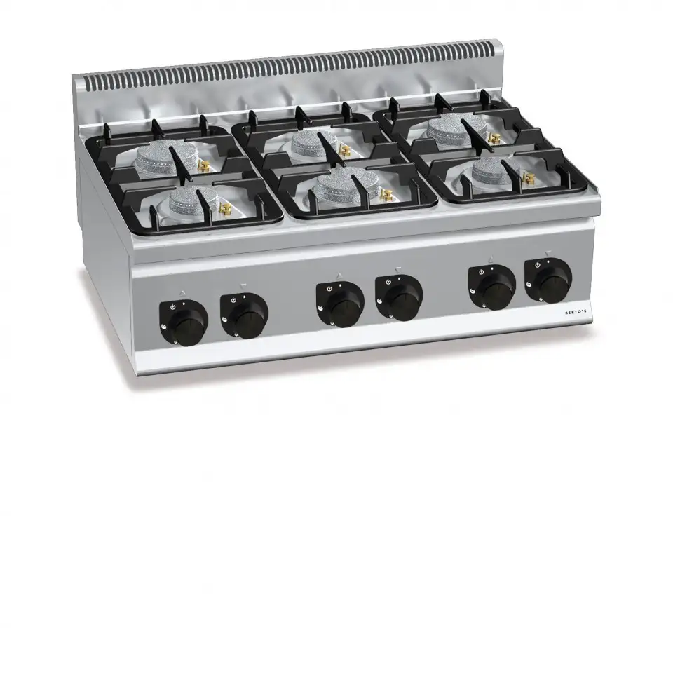 Bếp Âu 6 Họng Dùng Gas Berto's G6F6BPW