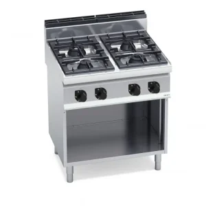 Bếp Âu 4 Họng Dùng Gas Có Tủ Dưới Berto's G7F4M