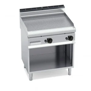 Bếp Chiên Phẳng Rãnh Dùng Gas Có Tủ Dưới Berto's G7FR8M-2