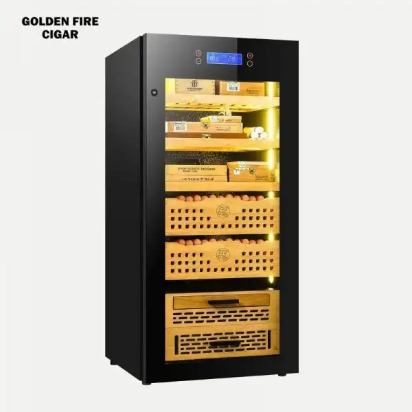 Tủ Điện Bảo Quản Xì Gà Golden Fire GF 198 Black (400-500 Điếu)