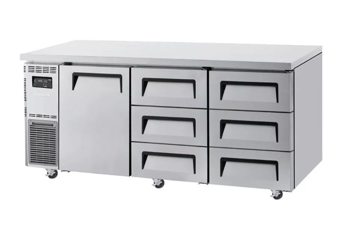 Bàn mát 1 cửa 6 ngăn kéo Turbo Air KUR18-3D-6
