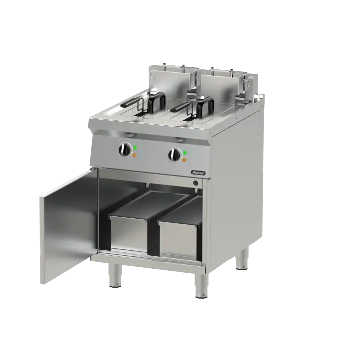 Bếp chiên nhúng đôi 2x10L có chân đứng Nayati NEF 6-75 MR (Dùng điện)