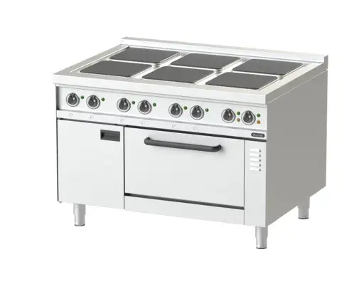 Bếp Âu 6 họng dùng điện có lò nướng Nayati NEHP 12-90 OV GR