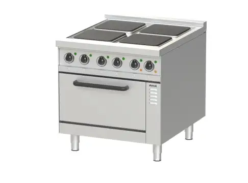 Bếp Âu 4 họng dùng điện có lò nướng Nayati NEHP 8-90 OV GR