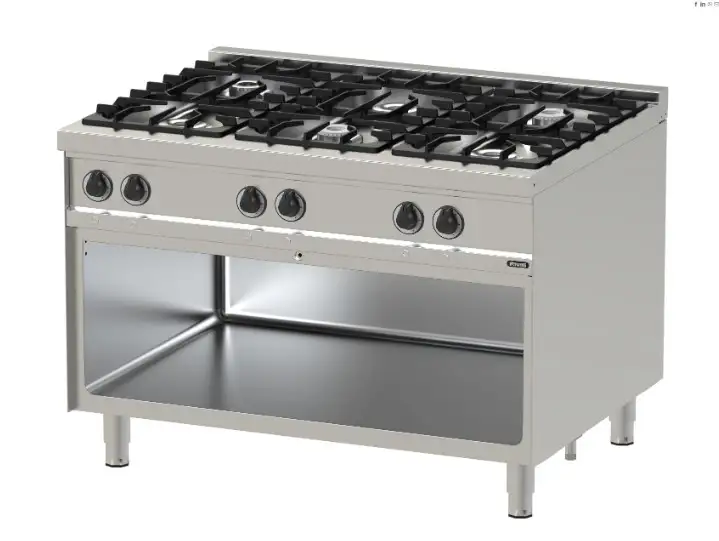 Bếp Âu 6 họng có chân đứng Nayati NGTR 12-90 GR