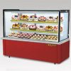 Tủ trưng bày bánh lạnh kính vuông Berjaya màu đỏ