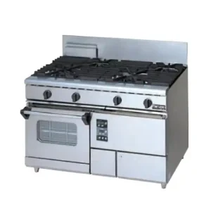 Bếp Âu 4 họng dùng gas kèm lò nướng đối lưu Maruzen RGR-1274XD