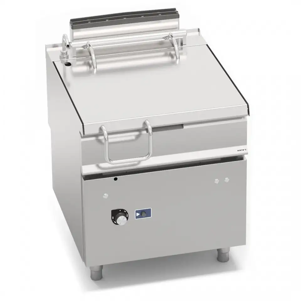Chảo Nghiêng Tay Quay Dùng Gas Có Động Cơ Berto's SG9BR8/I+RM+CDP (80 Lít)