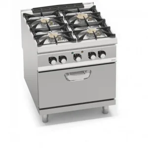 Bếp Âu 4 họng gas có lò nướng điện 1/1 GN Berto's SG9F4PS+FE2