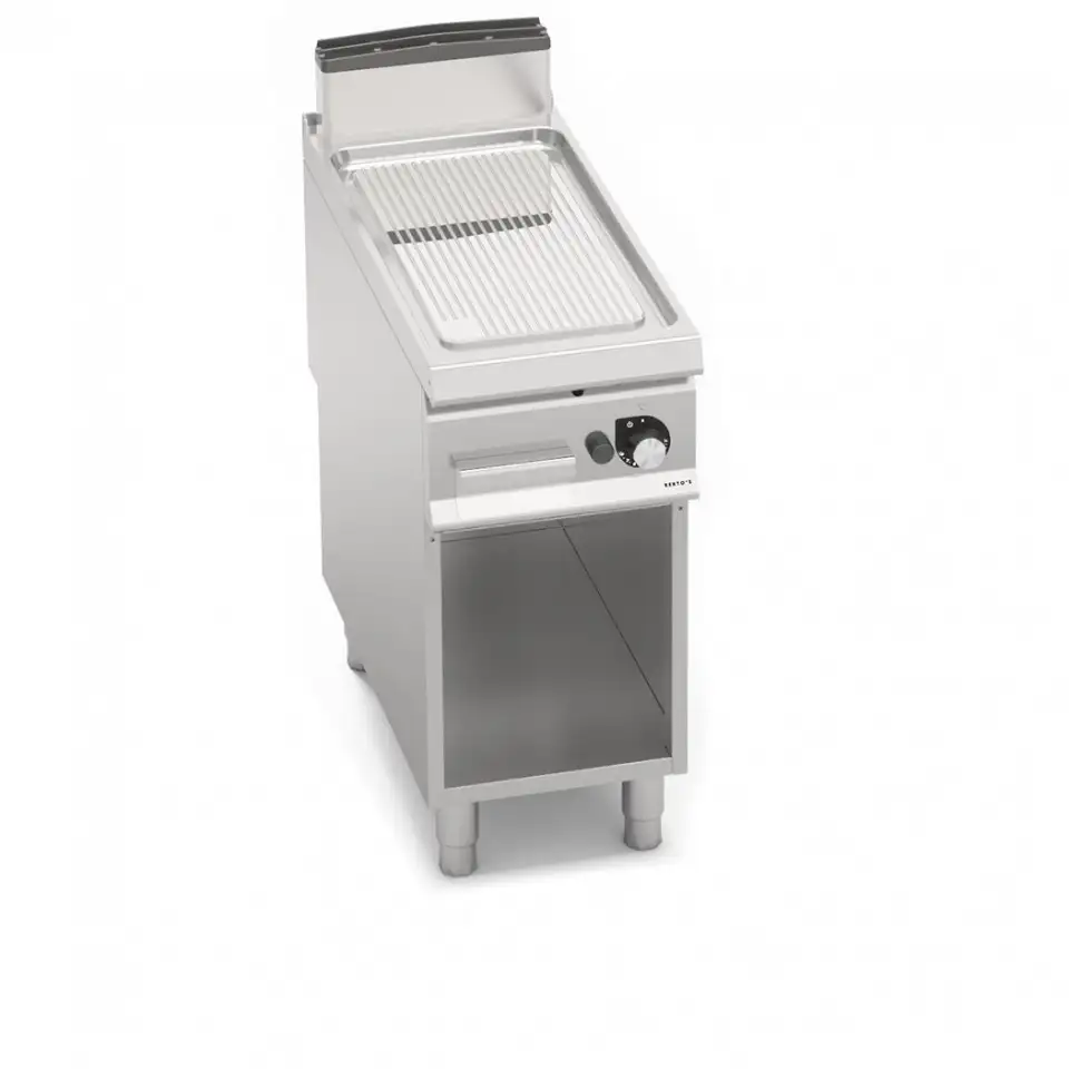 Bếp Chiên Phẳng Rãnh Dùng Gas Có Tủ Dưới Berto's SG9FR4M/CPD