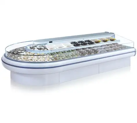 Tủ Trưng Bày Thực Phẩm 2 Tầng Loại Góc Bo Tròn OPO SMF1M2-CR