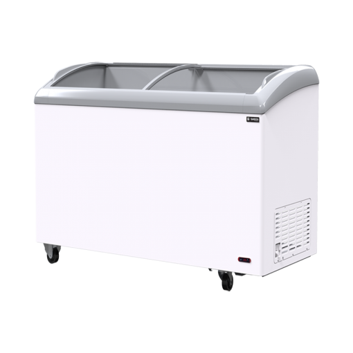 Tủ đông nằm kính cửa kính cong lùa Sanden Intercool SNC-0513 (520 lít)