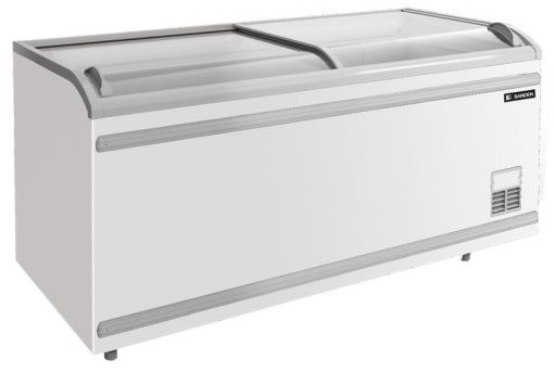 Tủ đông cửa kính cong lùa Sanden Intercool SNC-0855