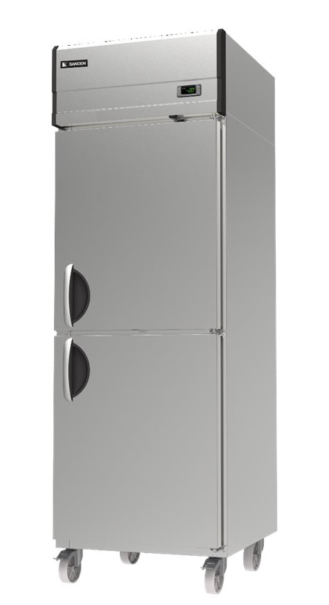 Tủ mát đứng inox 2 cửa Sanden SRR3-0610i (Inverter)