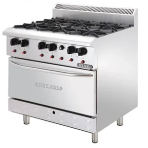 Bếp âu 6 họng có lò nướng Berjaya DRO6-17